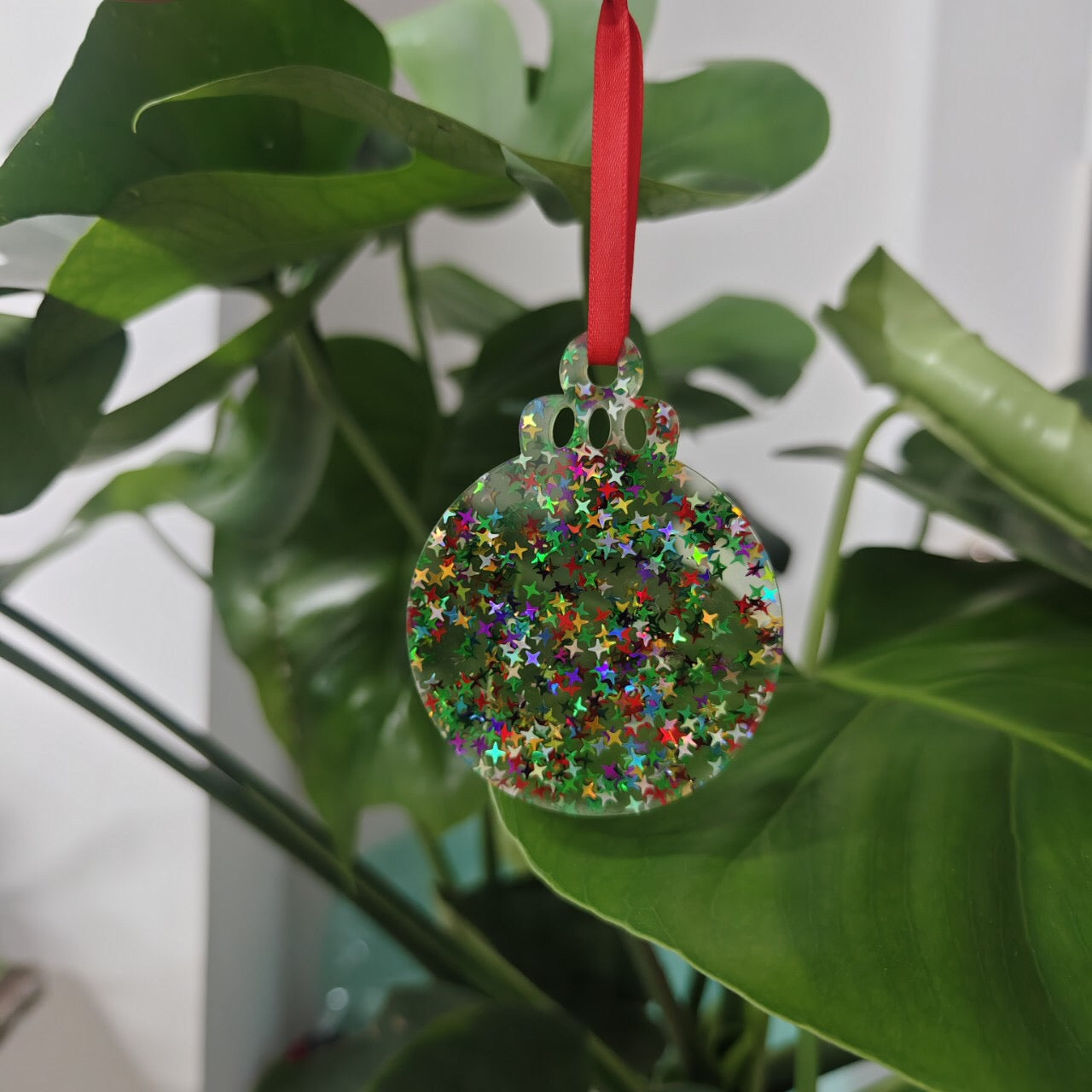 Glitter Acrylic Christmas Ornaments Blanks