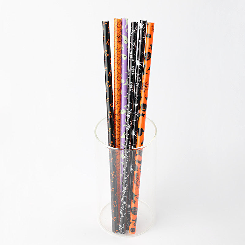 Halloween Reusable Plastic Straws