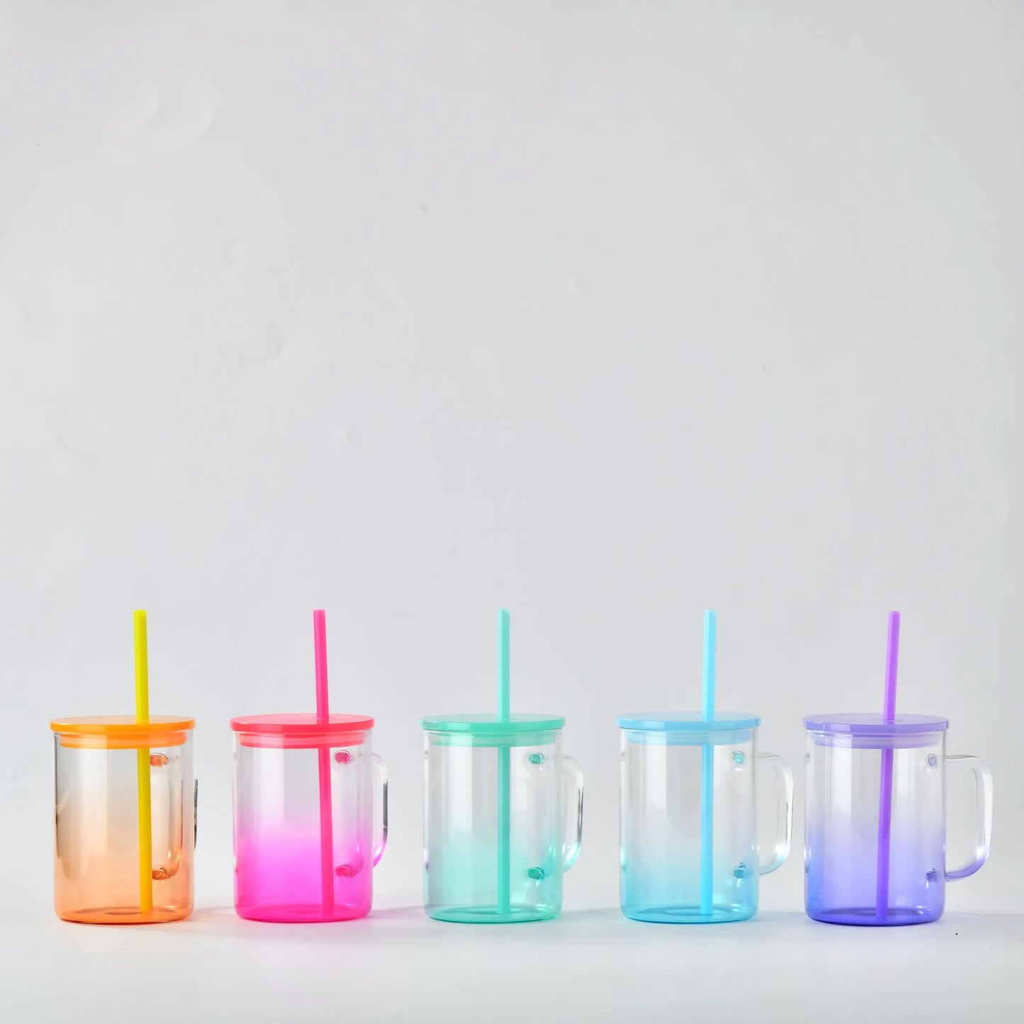 17oz Jelly Ombre Gradient Color Glass Mug Sublimation Blanks