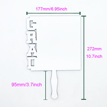 Graduation Fan Paddle Sublimation Blanks