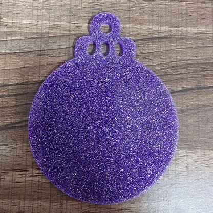 Glitter Acrylic Christmas Ornaments Blanks