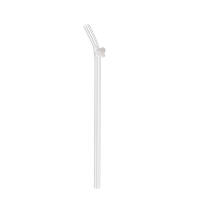 Coquette Bow Bent Glass Straws for Glass Cans