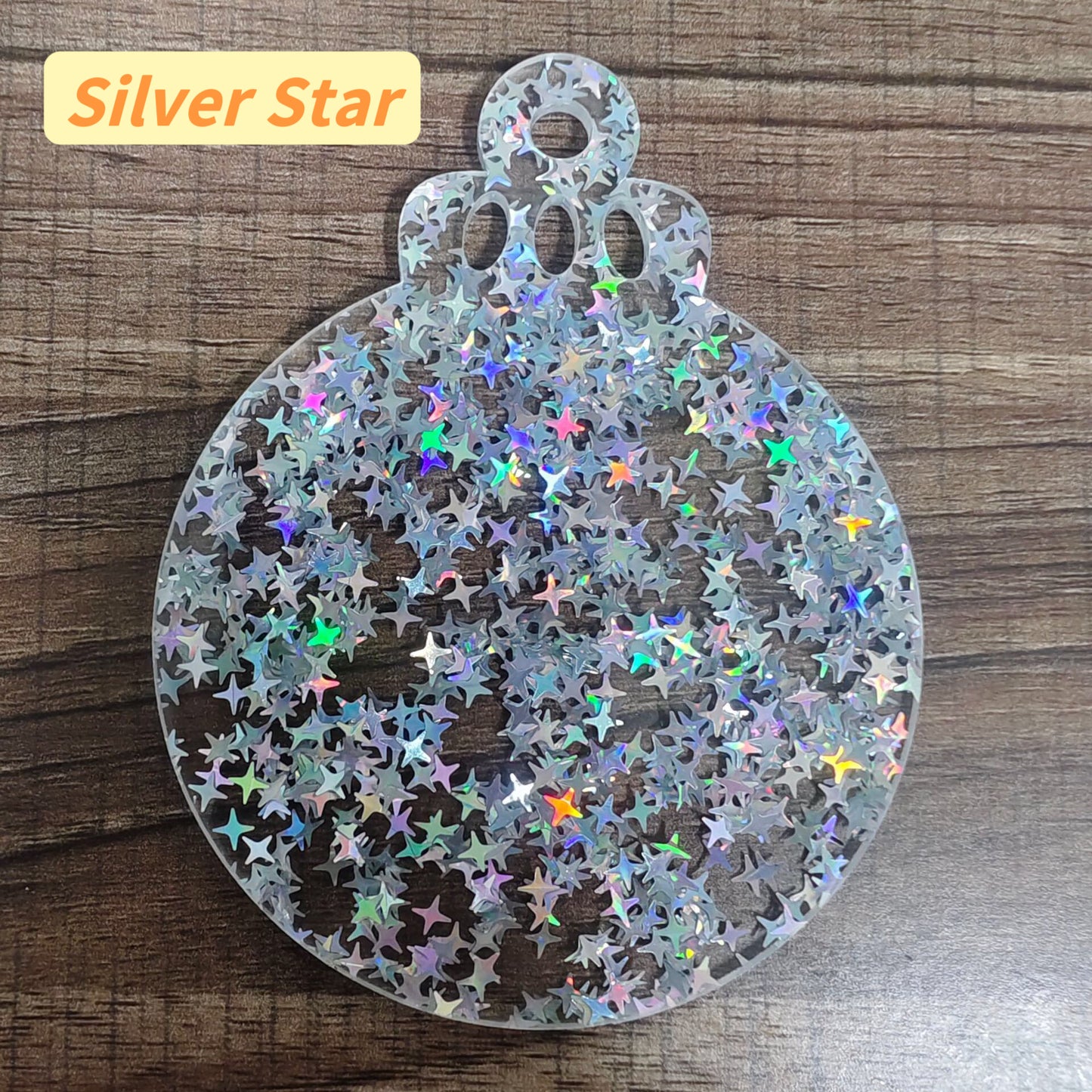 Glitter Acrylic Christmas Ornaments Blanks