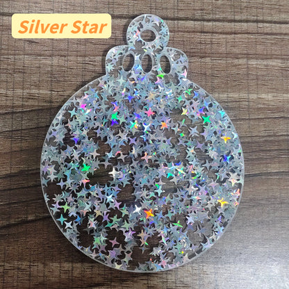 Glitter Acrylic Christmas Ornaments Blanks