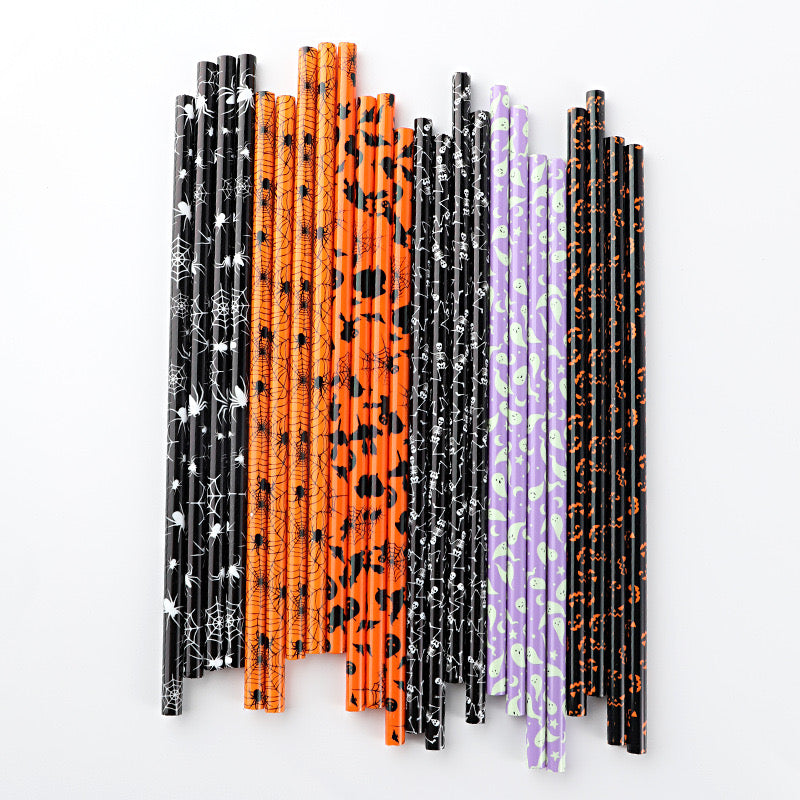 Halloween Reusable Plastic Straws