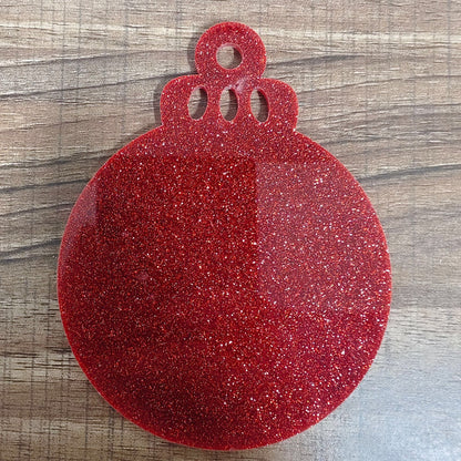 Glitter Acrylic Christmas Ornaments Blanks