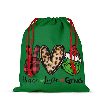 Grinch Christmas Santa Sack Gift Bag