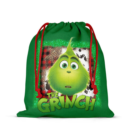 Grinch Christmas Santa Sack Gift Bag