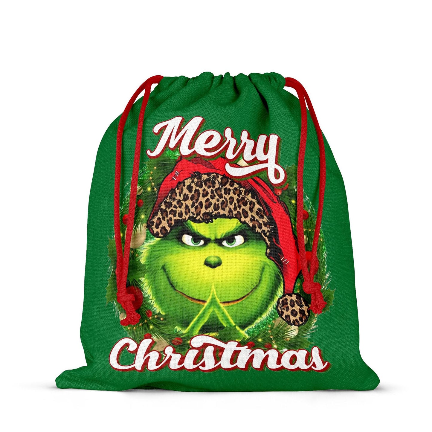 Grinch Christmas Santa Sack Gift Bag