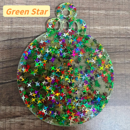 Glitter Acrylic Christmas Ornaments Blanks