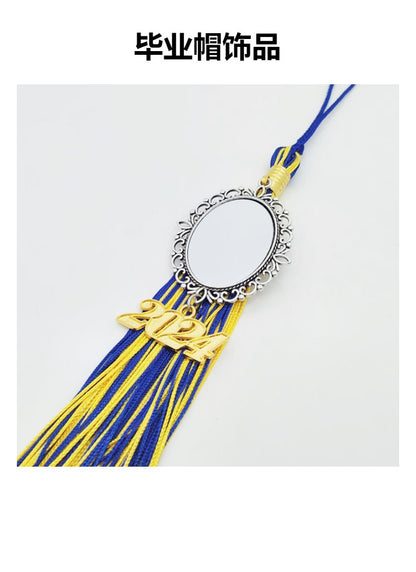 Graduation Cap Tassel Charm Sublimation Blanks