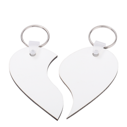 Couple Heart Keychains Sublimation Blanks