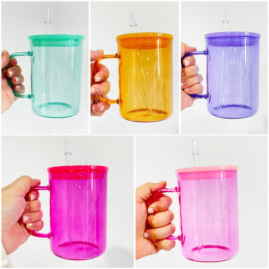 17oz Jelly Glass Mug Sublimation Blanks