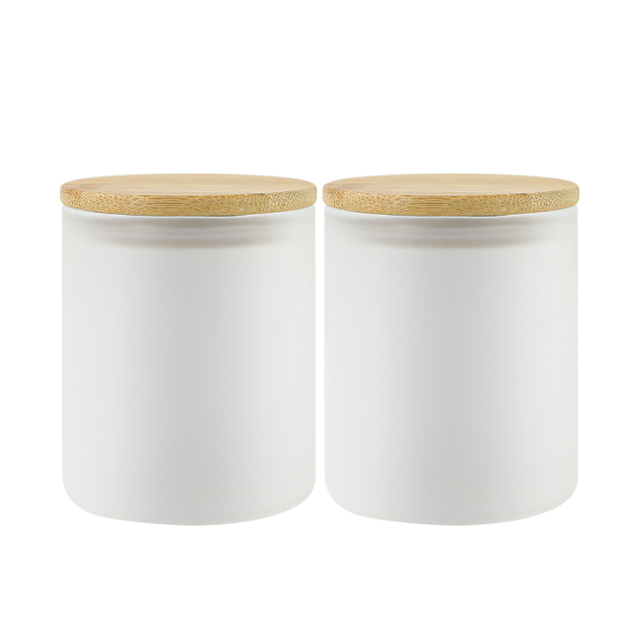 10oz Frosted Glass Candle Jars Sublimation Blanks – Trendy Supply