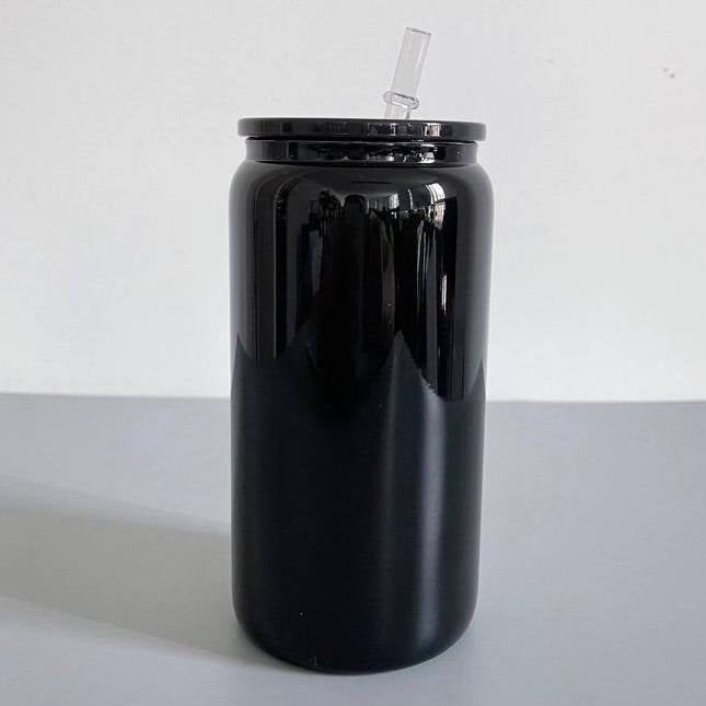 16oz Black Color Glass Can Sublimation Blanks