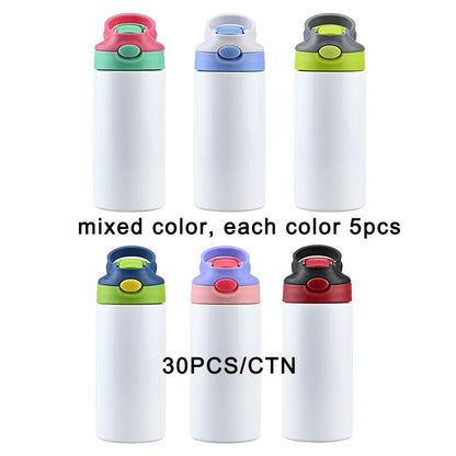 12oz Kids Sippy Bottle Flip Tops Sublimation Blanks