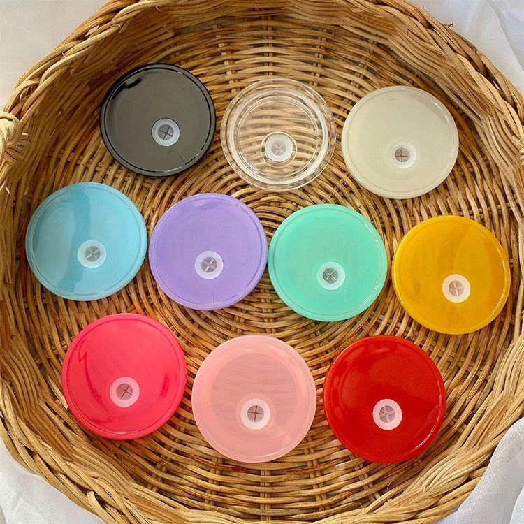 Acrylic Color Lids for 16oz Glass Can – Trendy Supply