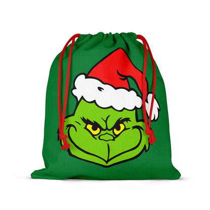 Grinch Christmas Santa Sack Gift Bag