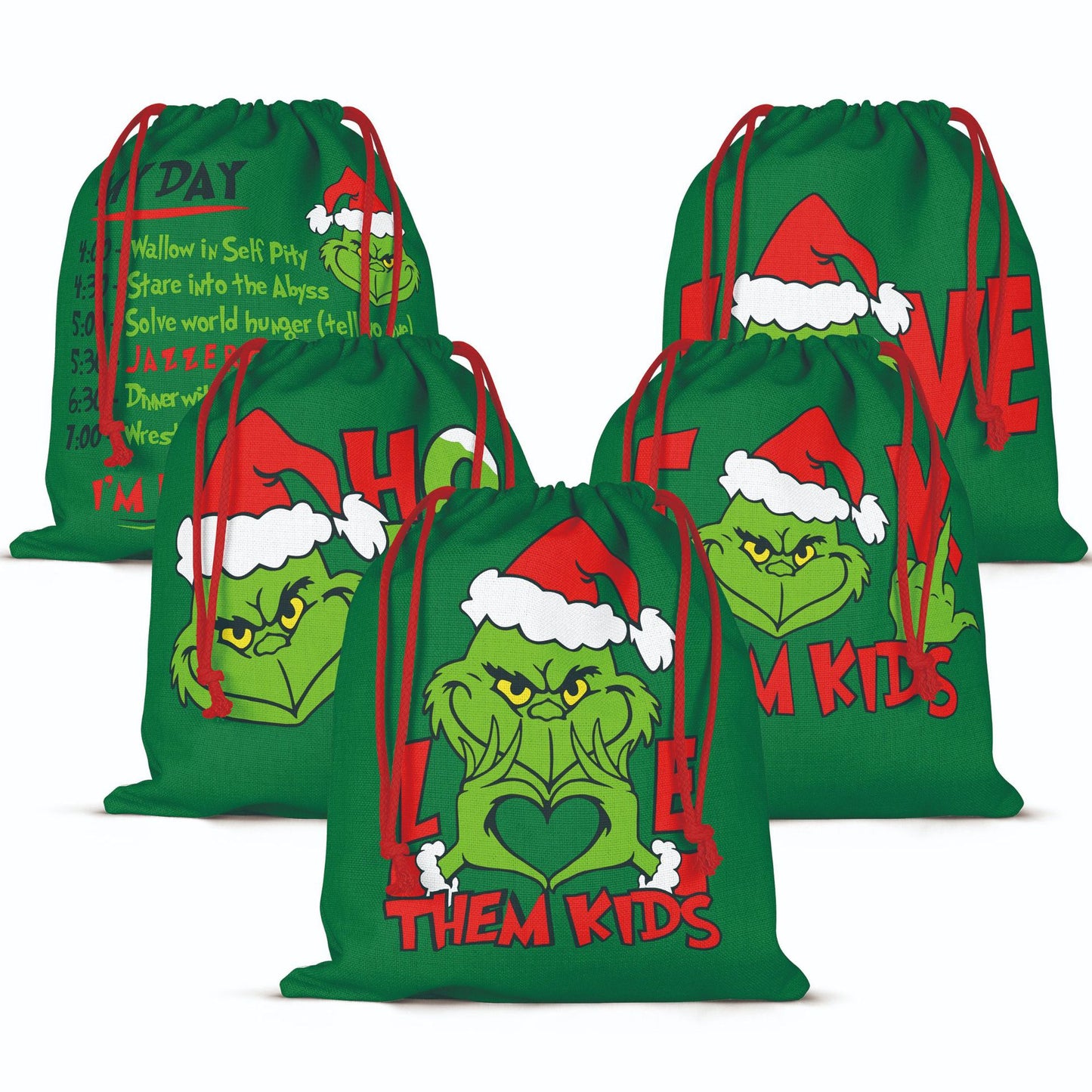 Grinch Christmas Santa Sack Gift Bag