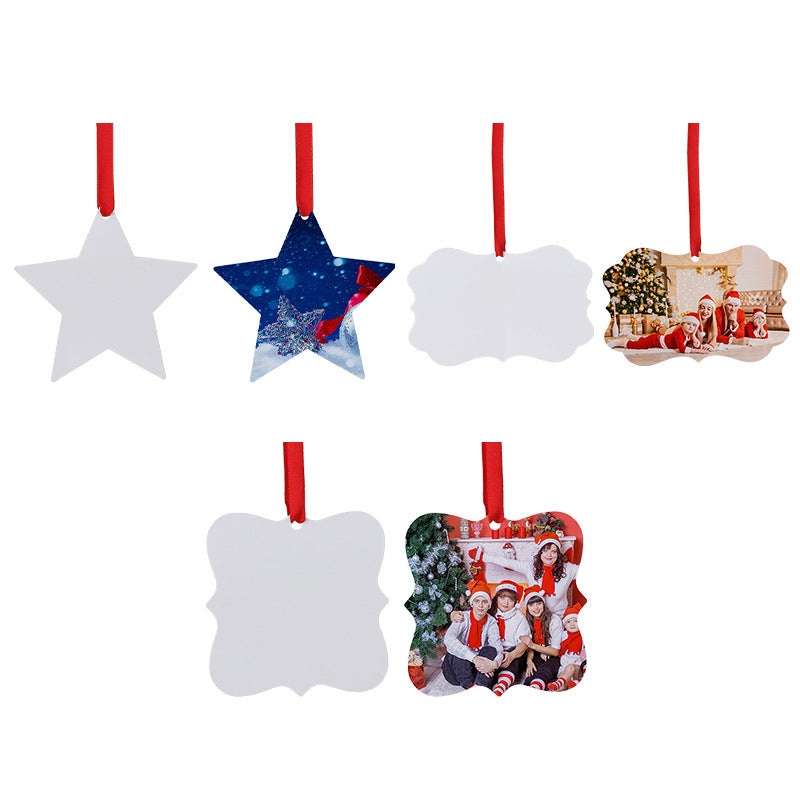 Aluminum Christmas Ornaments Sublimation Blanks