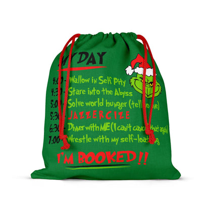 Grinch Christmas Santa Sack Gift Bag