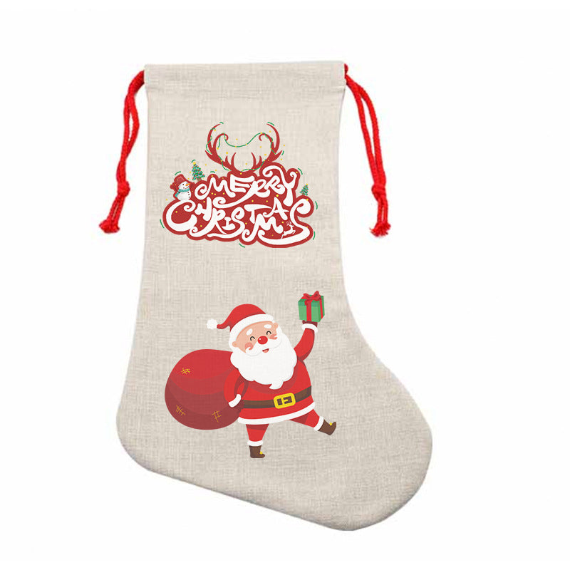 Christmas Stockings Socks Red Strings Sublimation Blanks