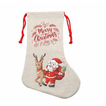 Christmas Stockings Socks Red Strings Sublimation Blanks