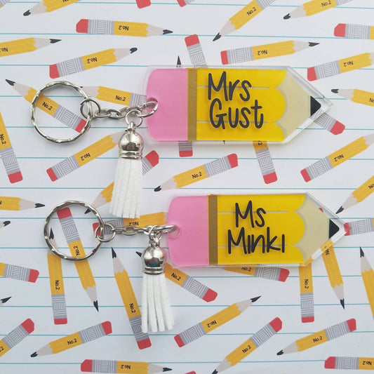 Pencil Acrylic Keychains Blanks