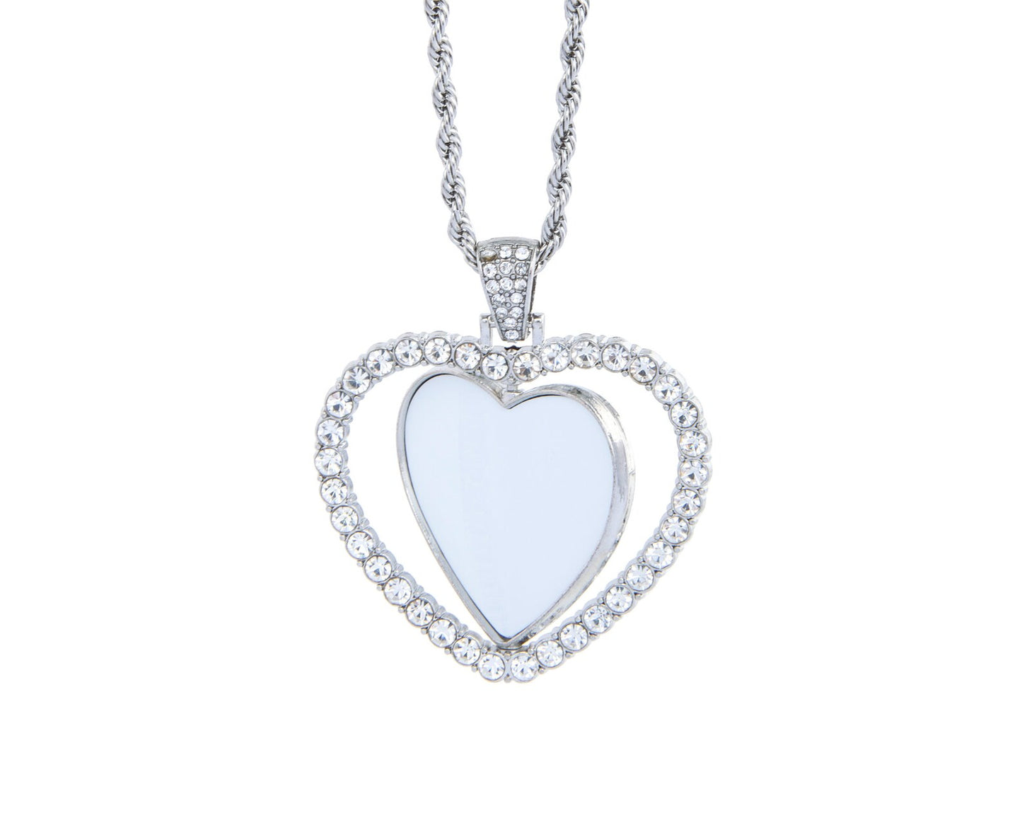 Heart Pendant Necklace Sublimation Blanks