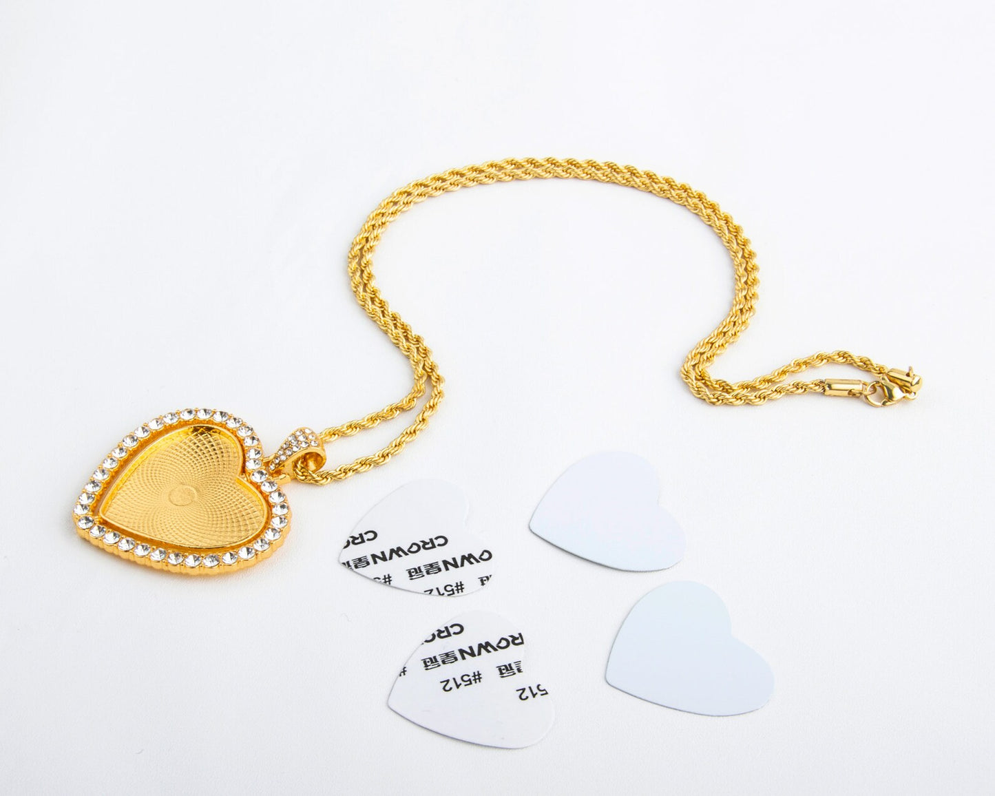 Heart Pendant Necklace Sublimation Blanks