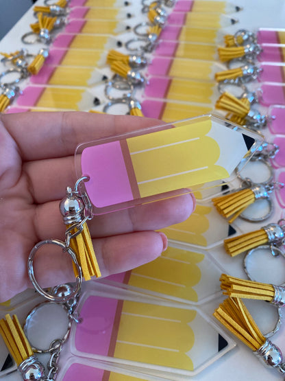 Pencil Acrylic Keychains Blanks