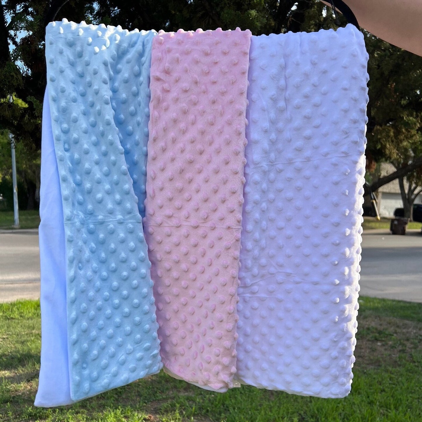 100% Polyester Minky Pastel Baby Blankets Sublimation Blanks