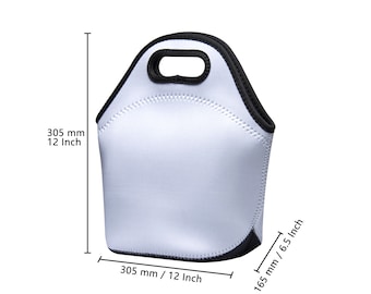 Neoprene Lunch Tote Bag Sublimation Blanks