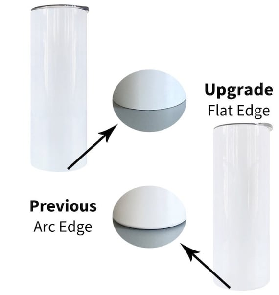 20oz Flat Edge Skinny Tumblers Sublimation Blanks