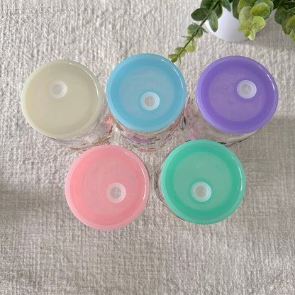 Acrylic Color Lids for 16oz Glass Can
