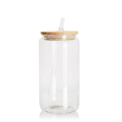 16oz Glass Jars With Straws With Lids And Straws Sublimation Blanks For  Iced Coffee, Beer, And More US CA Stock From Bazaarlife, $3.1
