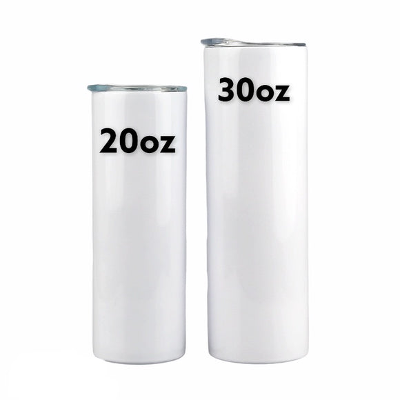 30oz Skinny Straight Tumblers Sublimation Blanks