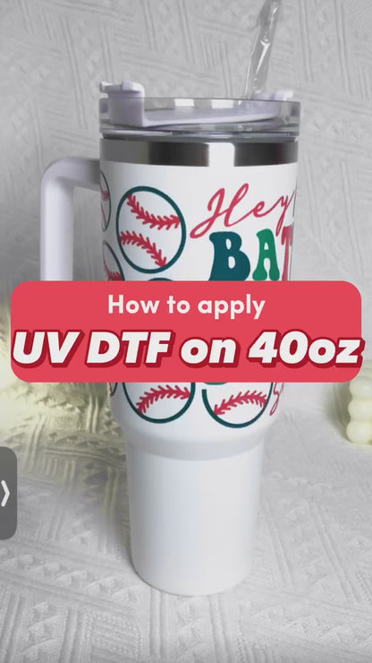 UV DTF Sticker Wraps for 40oz Tumblers Waterproof Decals