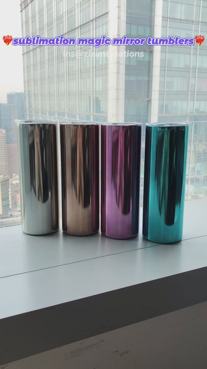 20oz Magic Mirror Holographic Tumblers Sublimation Blanks