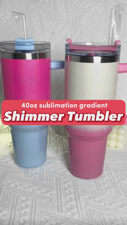 40oz Shimmer Car Tumblers Sublimation Blanks