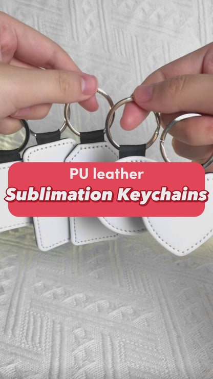 PU Leather Keychains Sublimation Blanks