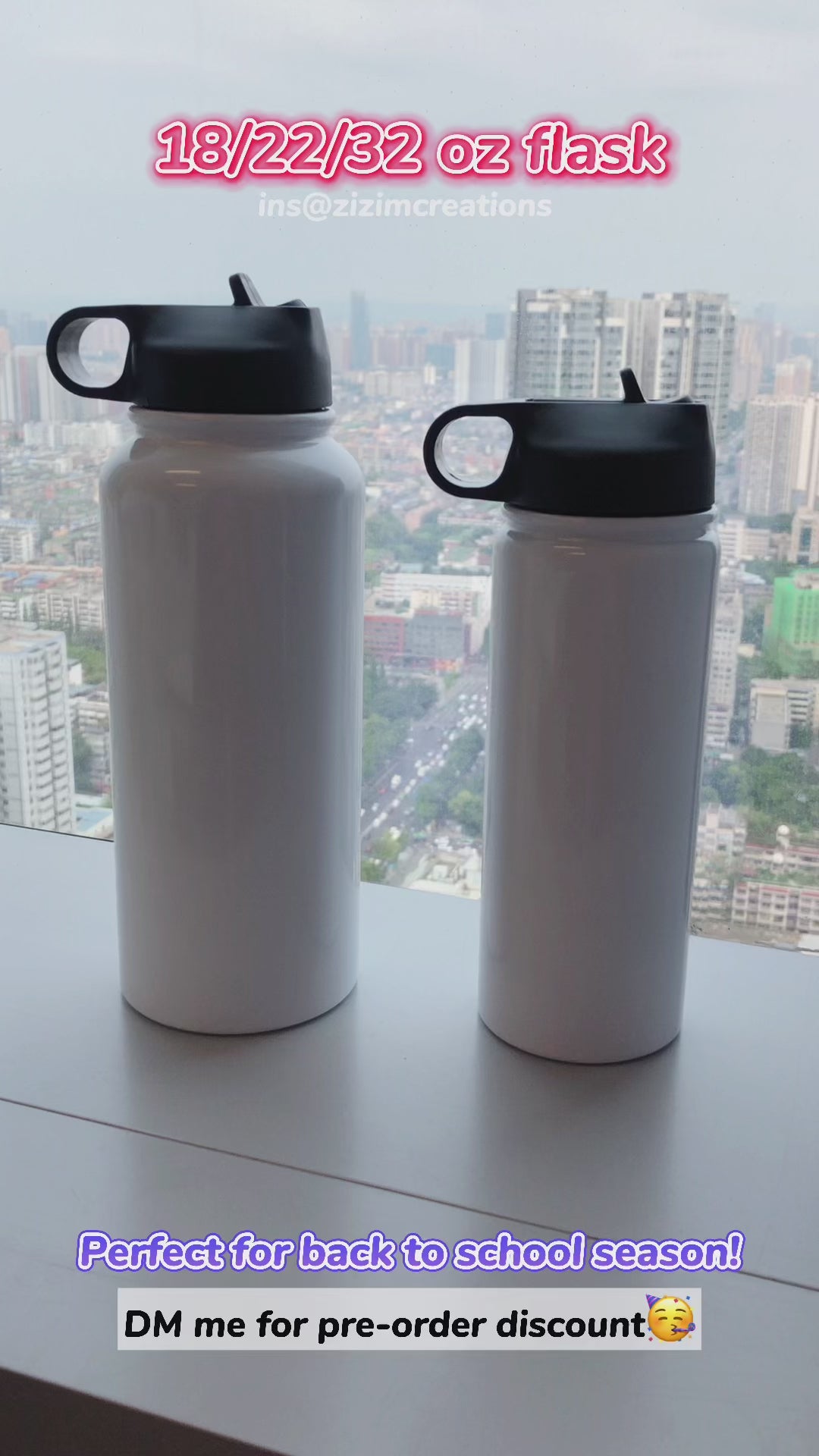 Sublimation Stainless-steel 18, 20 and 32oz Insulated Water Bottles With  Straw Sublimation Blanks Kids Sports Water Bottle 