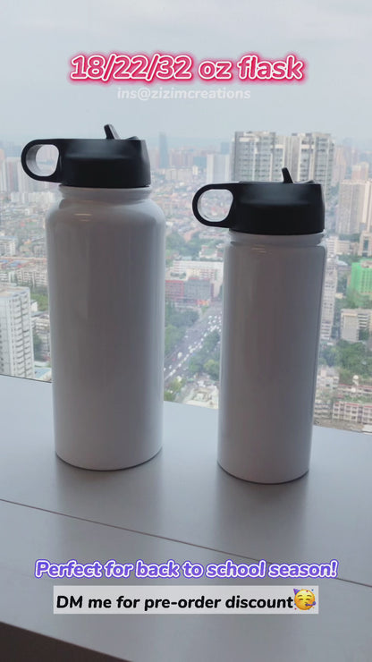 18/22/32oz Sports Water Bottle Sublimation Blanks