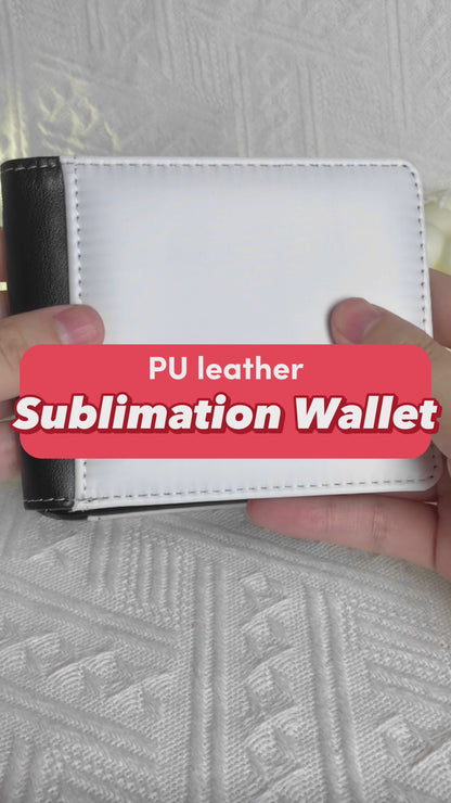 PU Faux Leather Men's Wallet Sublimation Blanks