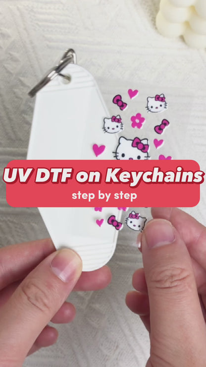 2024 Upgraded UV DTF Sticker Wraps for Retro Motel Keychains