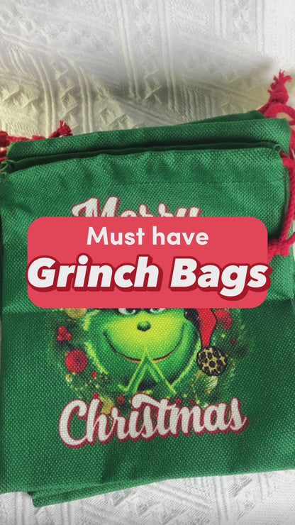 Grinch Christmas Santa Sack Gift Bag