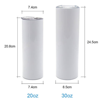 30oz Skinny Straight Tumblers Sublimation Blanks