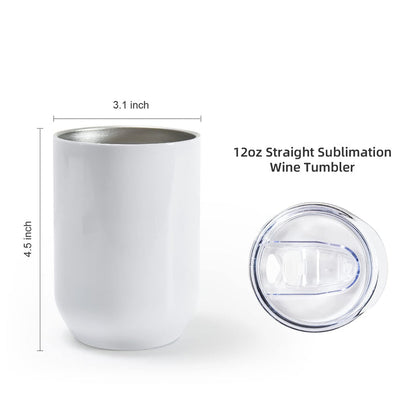 12oz Wine Tumbler Sublimation Blanks