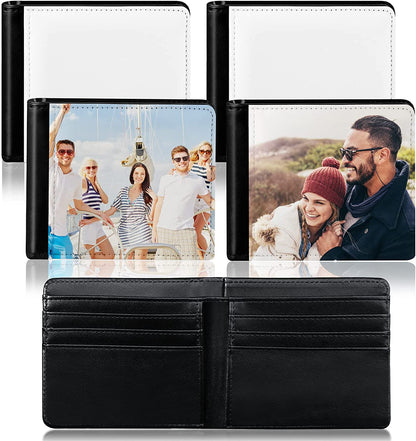 PU Faux Leather Men's Wallet Sublimation Blanks