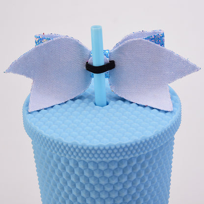 Glitter Bow Straw Toppers